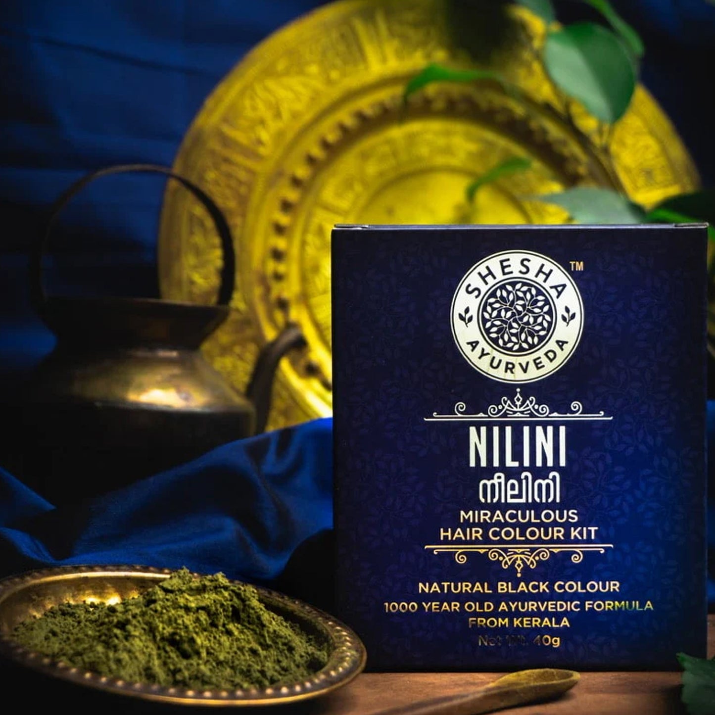 4 NILINI 40G(Black) + 1 NEELIBRINGADI 200 ML (Combo of 5 Items)