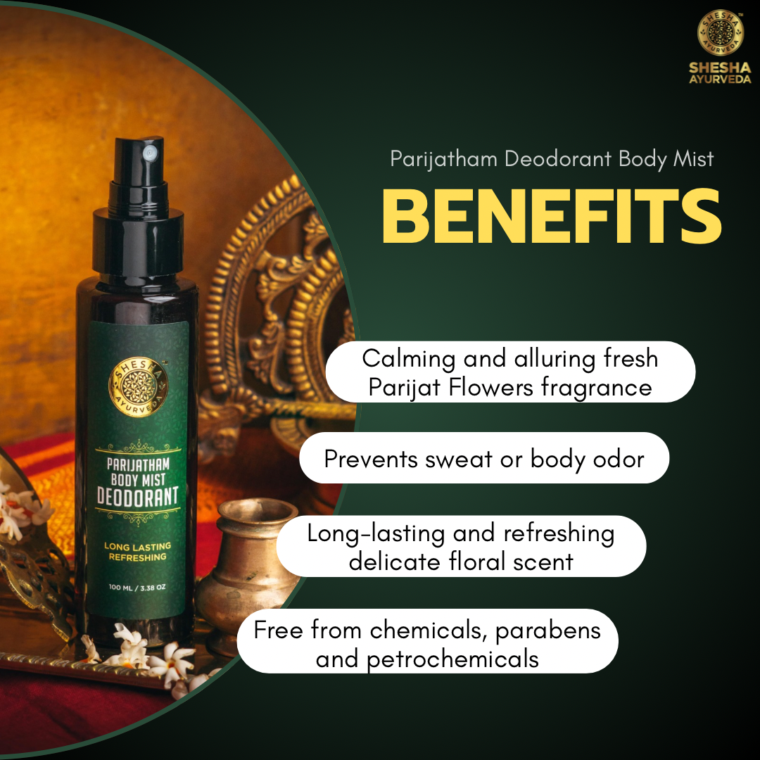 Parijatham Deodorant Body Mist | Long-Lasting Fragrance, Refreshing, All-Day Freshness, Delicate Floral Scent