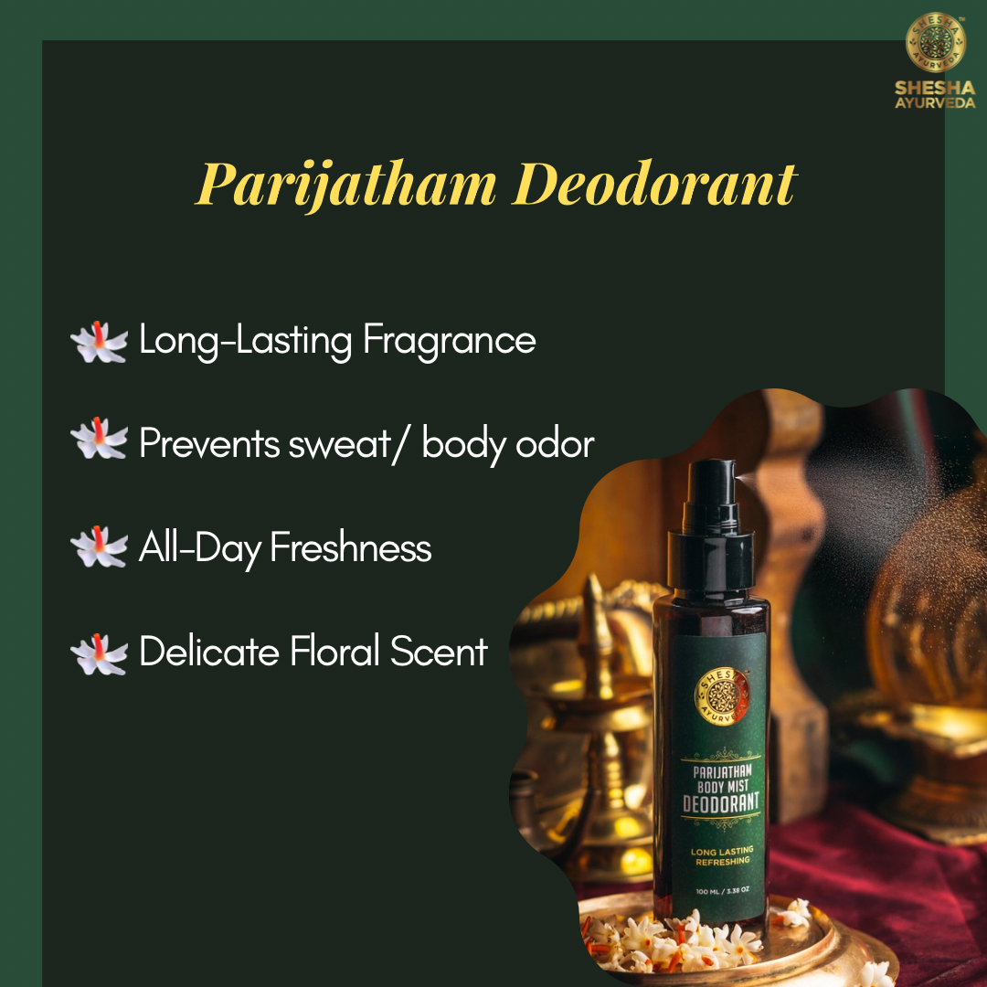 Parijatham Deodorant Body Mist | Long-Lasting Fragrance, Refreshing, All-Day Freshness, Delicate Floral Scent