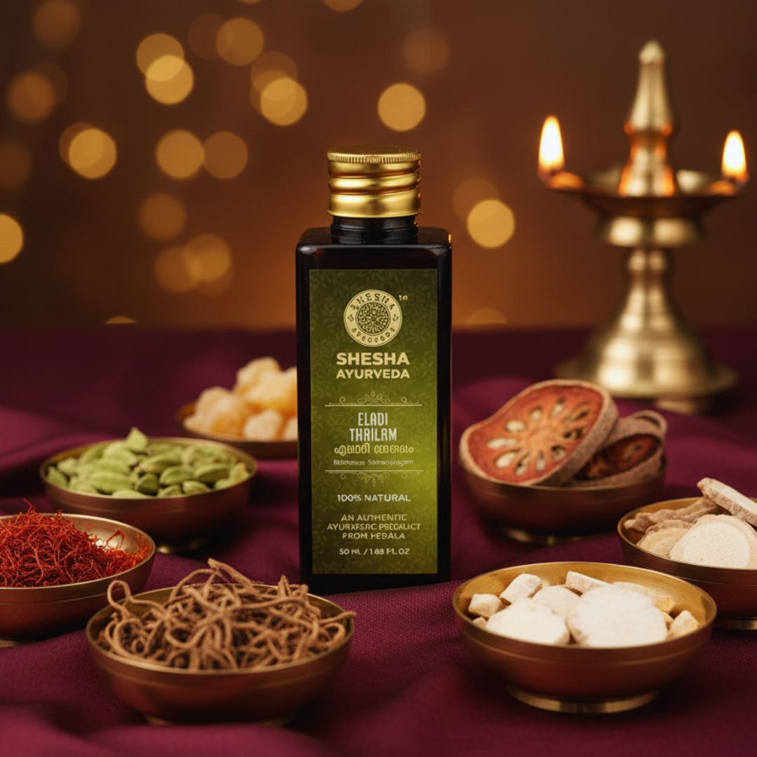 Eladi Thailam - Ayurvedic Face & Body Oil | Deep Hydration, Radiance & Dark Circle Treatment