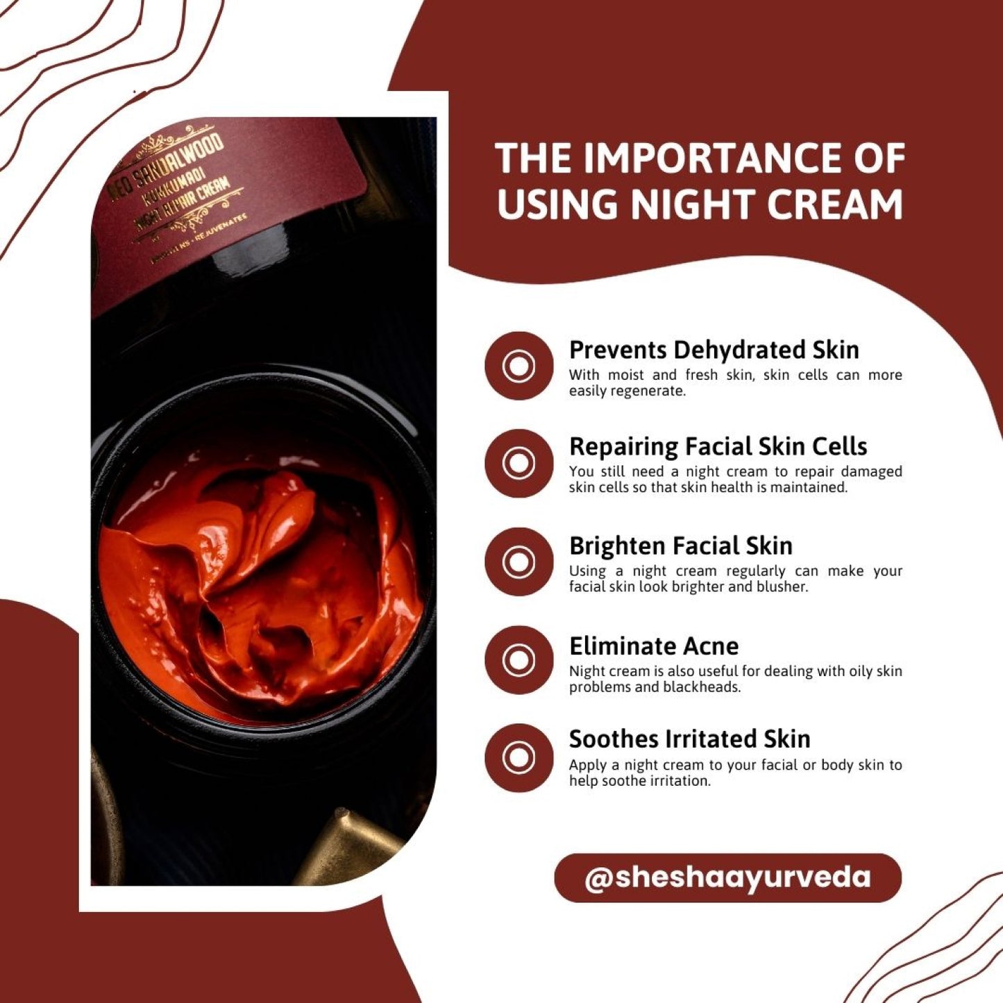 Red Sandalwood Skin Brightening & Night Repair Cream 50G