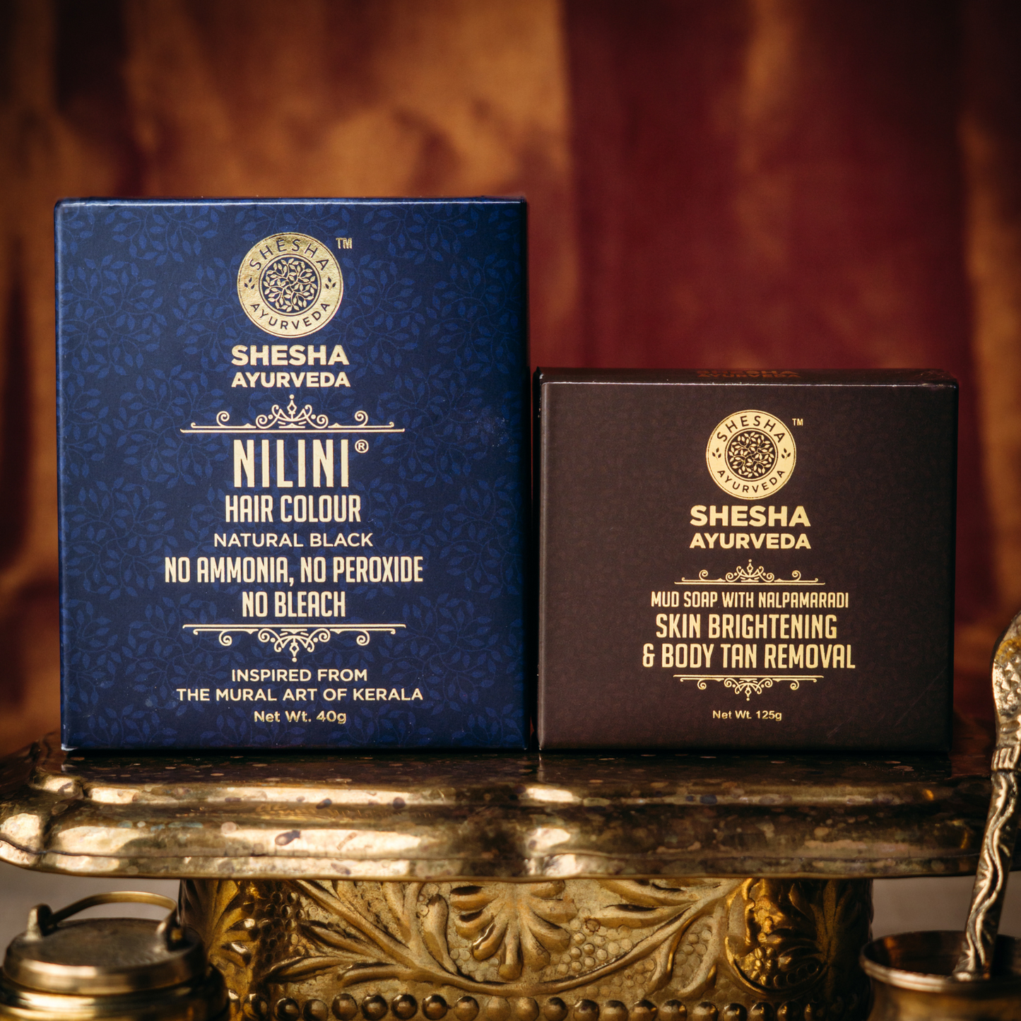 Soap & Hair Color combo (2 items) -Tan Removal Mud Soap 125G + Nilini Natural Black Hair Color 40G