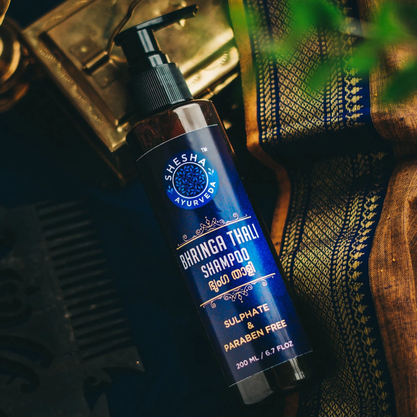 Bhringa Thali Ayurvedic Shampoo (Sulphate & Paraben Free) 200 ML for Oily Scalp