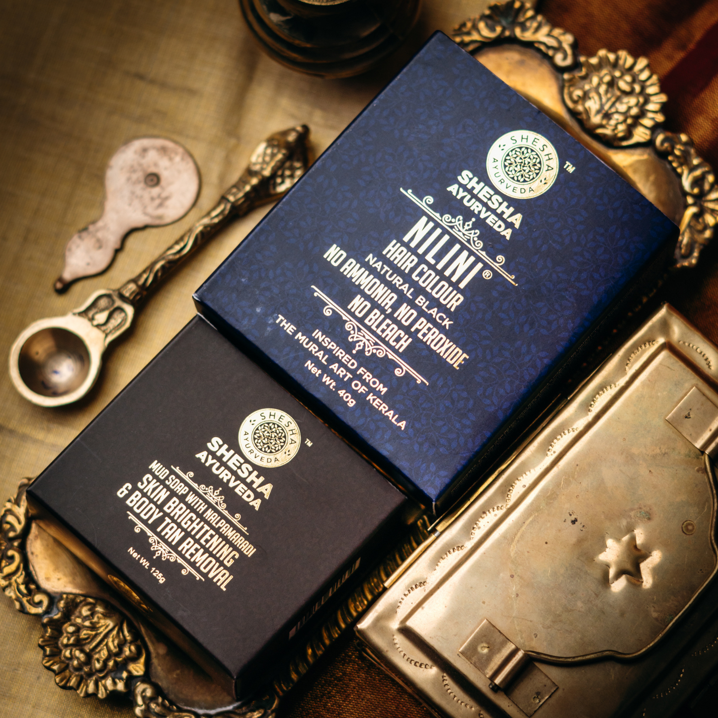 Soap & Hair Color combo (2 items) -Tan Removal Mud Soap 125G + Nilini Natural Black Hair Color 40G