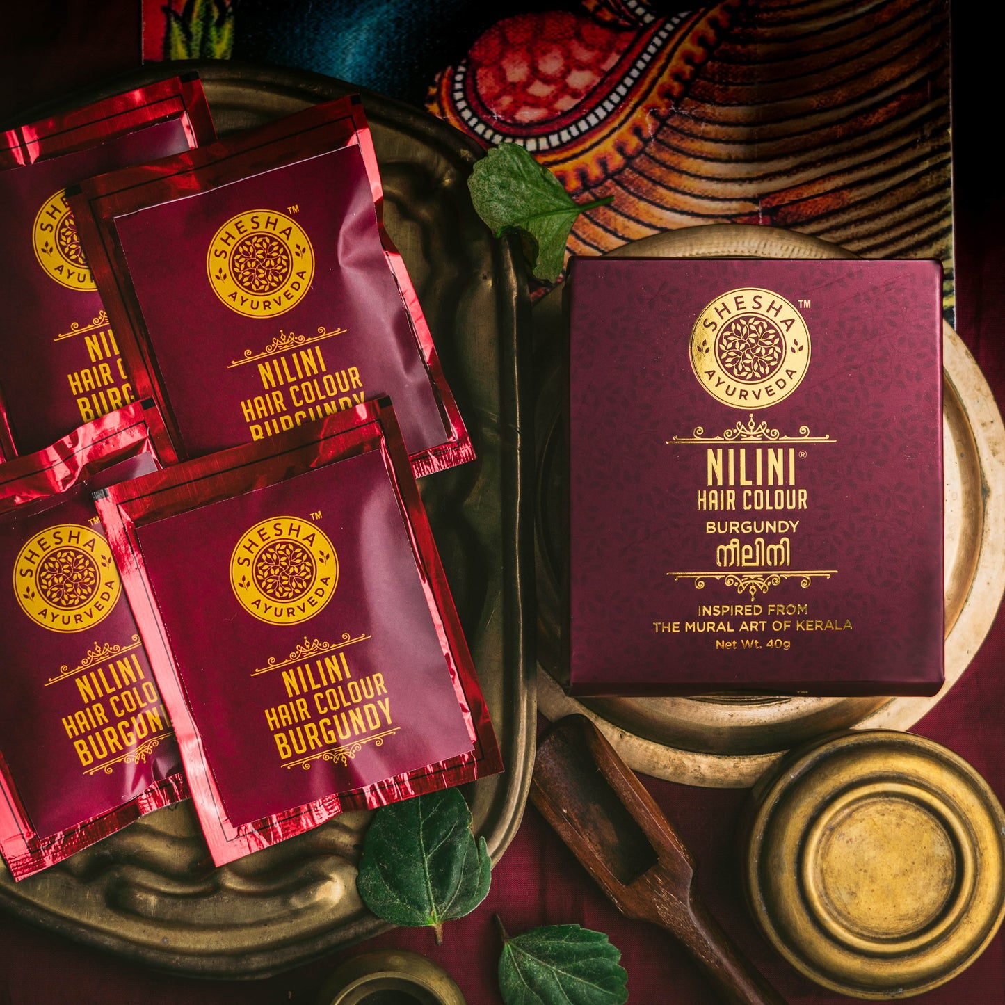 nilini burgundy hair colour