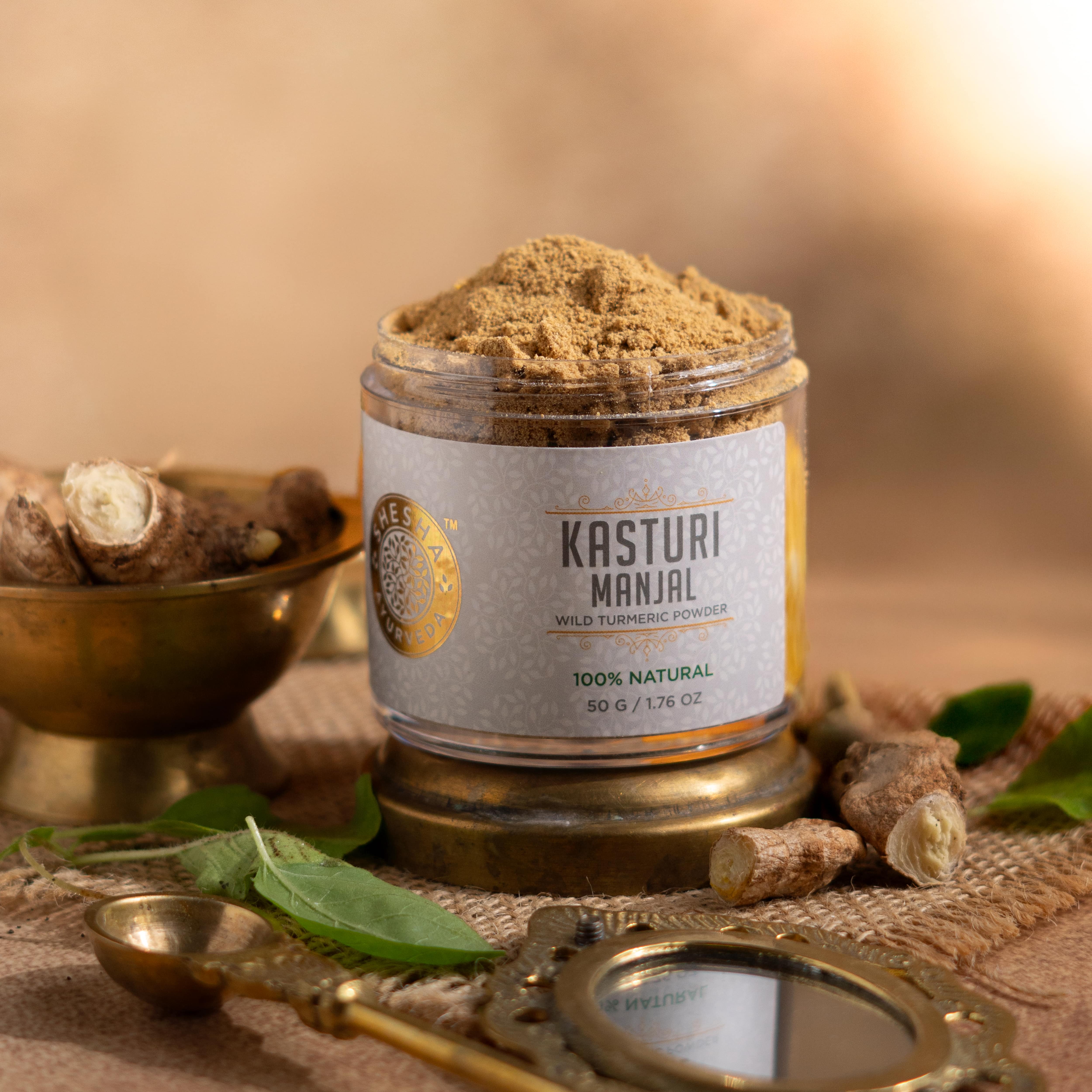 Kasturi Manjal (Musk Turmeric Powder) Skin Brightening & Tan Removal Face Pack for All Skin Types