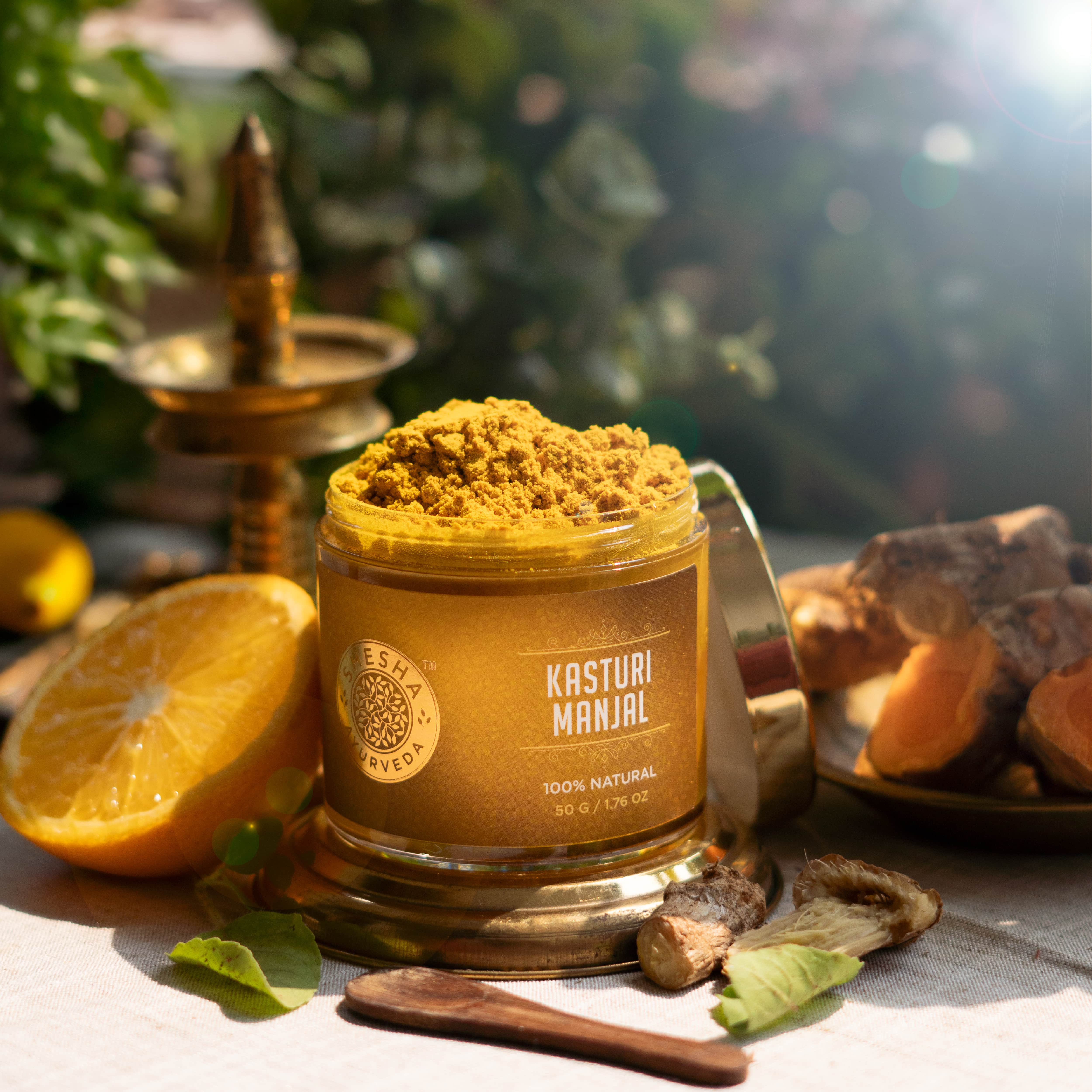Yellow Kasturi Manjal Face Pack