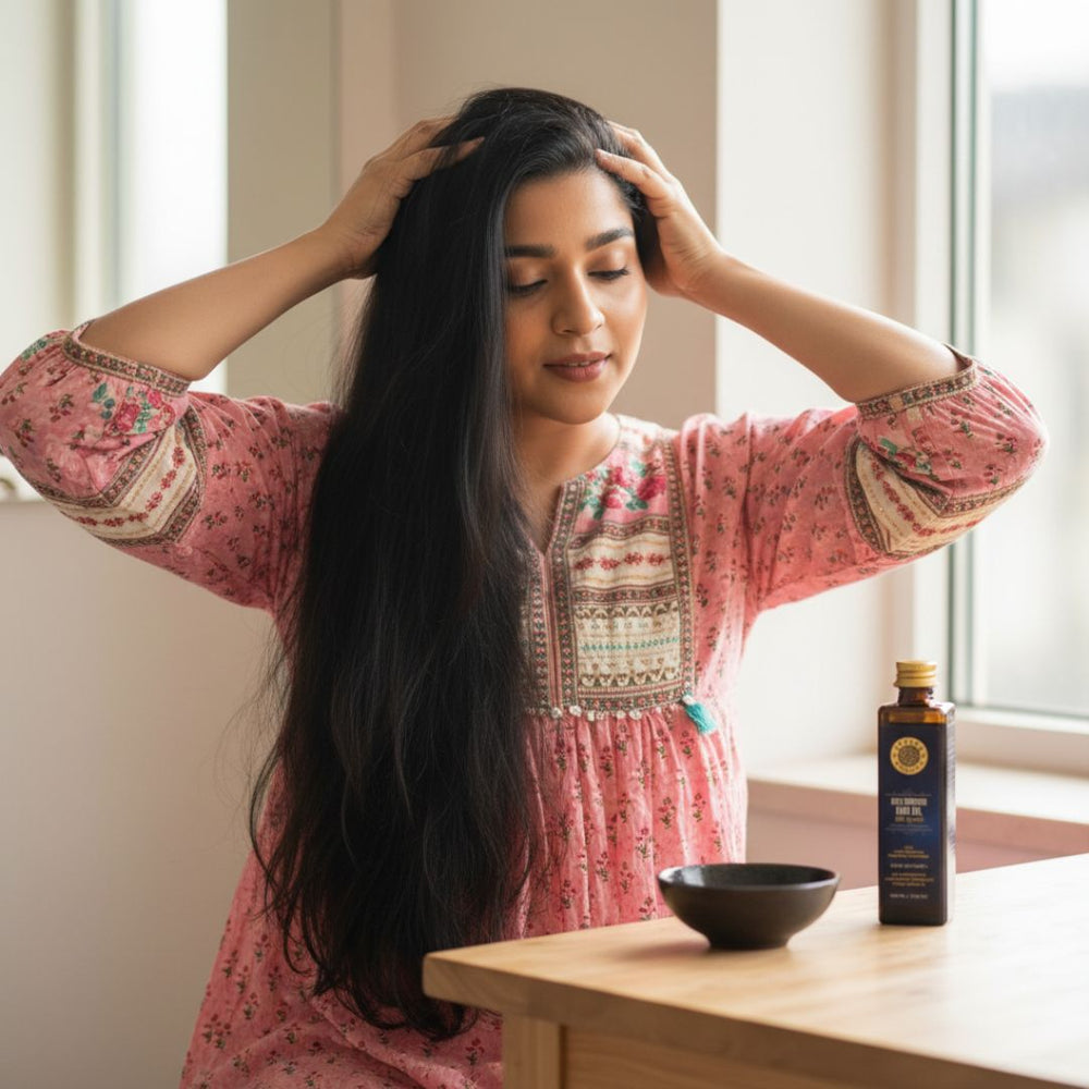 How Shesha Ayurveda Neelibringadi Hair Oil Can ...