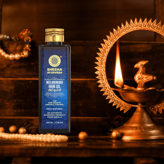 Ayurvedic Neelibringadi hair oil for reducing hair fall and promoting new hair growth