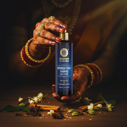 Bhringa Thali Ayurvedic Shampoo (Sulphate & Paraben Free) 200 ML for Oily Scalp