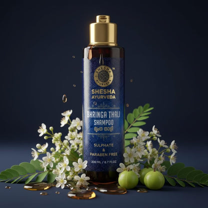 Bhringa Thali Ayurvedic Shampoo (Sulphate & Paraben Free) 200 ML for Oily Scalp