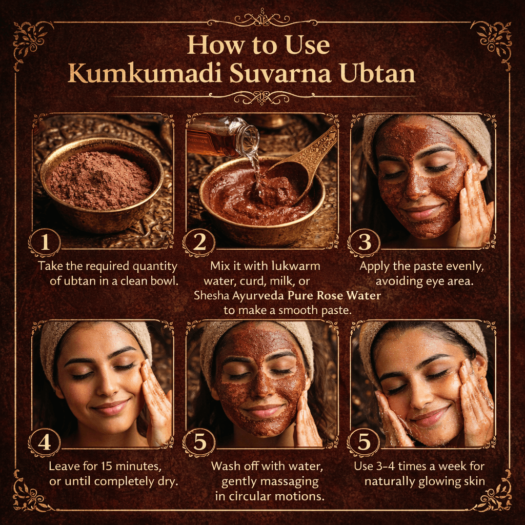 Kumkumadi Suvarna Ubtan - Saffron Face Pack for Glowing Skin, Pigmentation & Blemish Removal