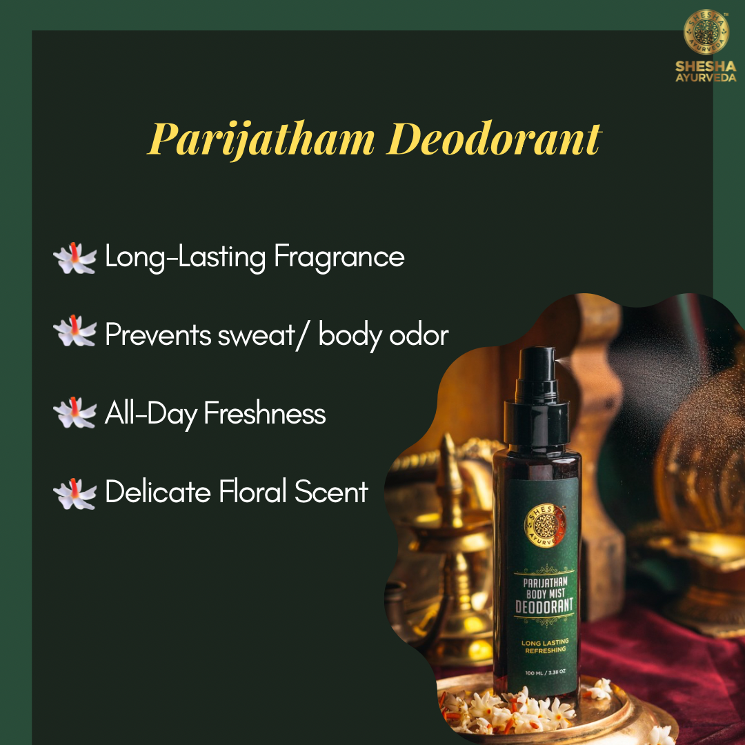 Parijatham Deodorant Body Mist | Long-Lasting Fragrance,  Refreshing, All-Day Freshness, Delicate Floral Scent