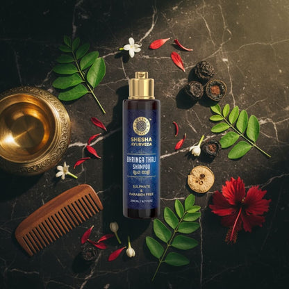 Bhringa Thali Ayurvedic Shampoo (Sulphate & Paraben Free) 200 ML for Oily Scalp