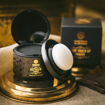 Root Touch Up Hair Powder – Natural Black | Instantly Covers Greys & Bald Spots | Matte Finish | Long-Lasting | 4 g