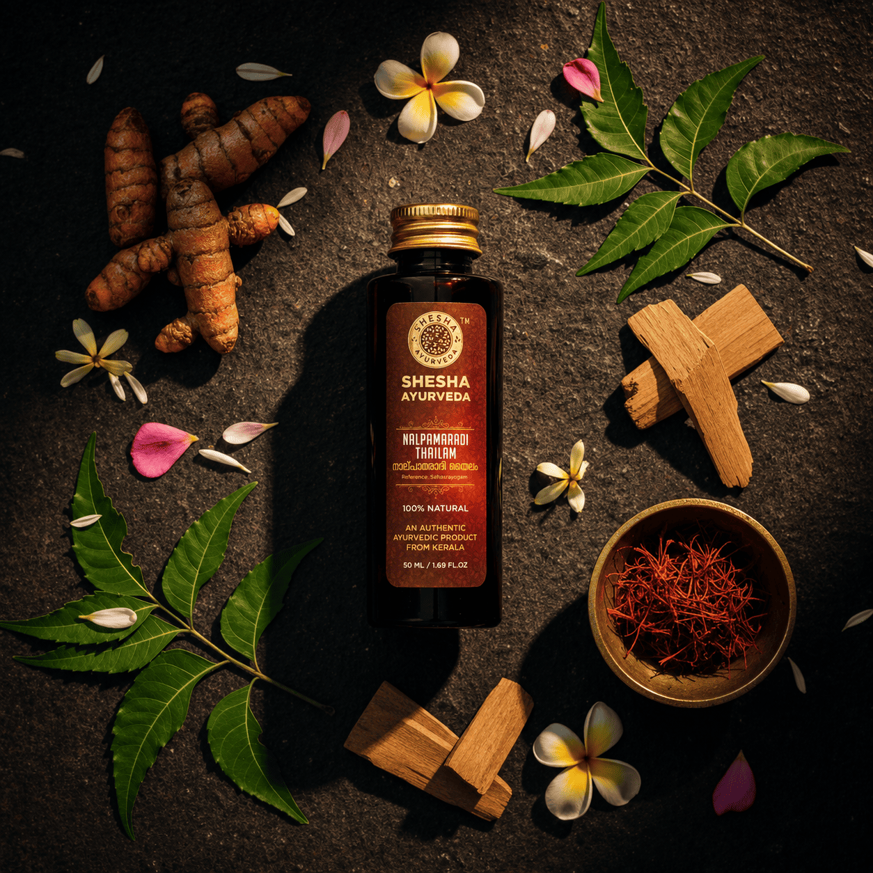 Nalpamaradi Thailam - Skin Brightening & Tan Removal Oil for Face & Body | Natural Radiance Booster