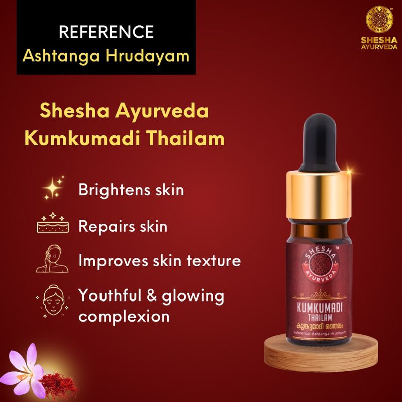 Kumkumadi Thailam Skin Brightening, Tan Removal & Anti-Ageing Night Face Oil