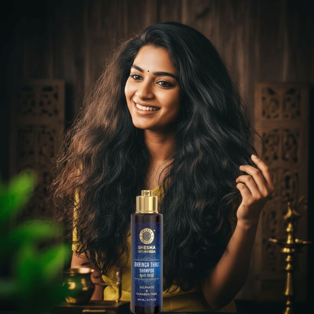 Bhringa Thali Ayurvedic Shampoo (Sulphate & Paraben Free) 200 ML for Oily Scalp