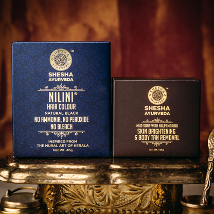 Soap & Hair Color combo (2 items) -Tan Removal Mud Soap 125G + Nilini Natural Black Hair Color 40G