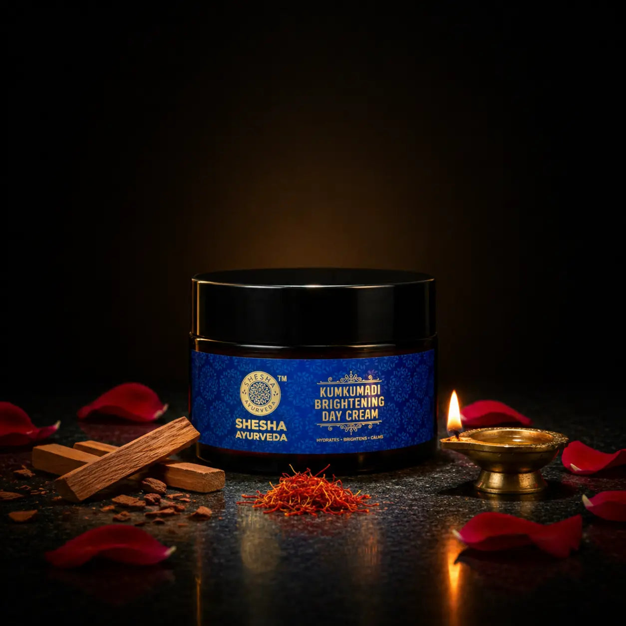 Lightweight gel moisturiser with authentic Kumkumadi Thailam that hydrates dry skin and leaves a non-sticky radiant finish.