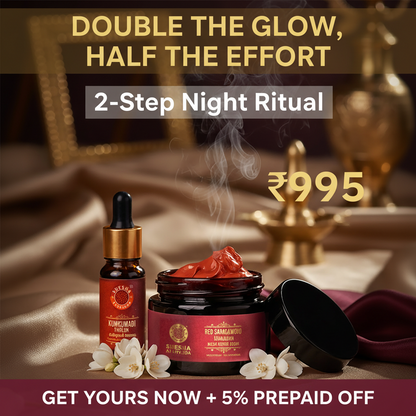 Night Ritual Duo - Red Sandalwood Cream 50g + Kumkumadi Thailam 5ml