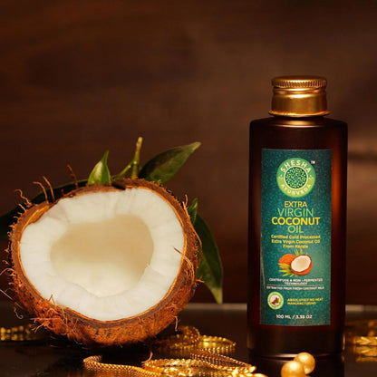 Extra Virgin Coconut Oil From Kerala Extracted from Fresh Coconut Milk,100% Natural, Cold Processed & Unrefined. Can be used for Cooking, as a Dietary Supplement & for Skin, Hair & Baby Massages