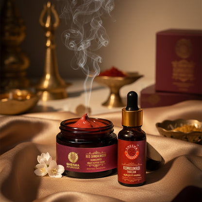 Night Ritual Duo - Red Sandalwood Cream 50g + Kumkumadi Thailam 5ml