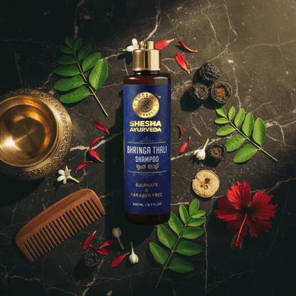 Bhringa Thali Ayurvedic Shampoo (Sulphate & Paraben Free) 200 ML for Oily Scalp