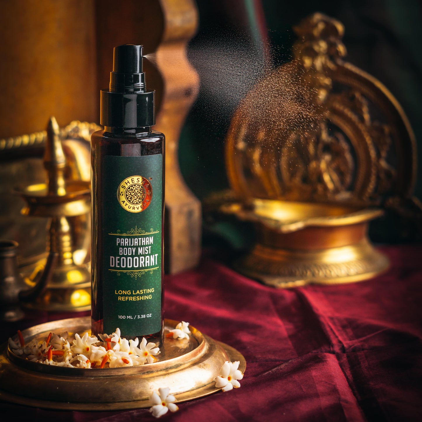 Parijatham Deodorant Body Mist | Long-Lasting Fragrance,  Refreshing, All-Day Freshness, Delicate Floral Scent