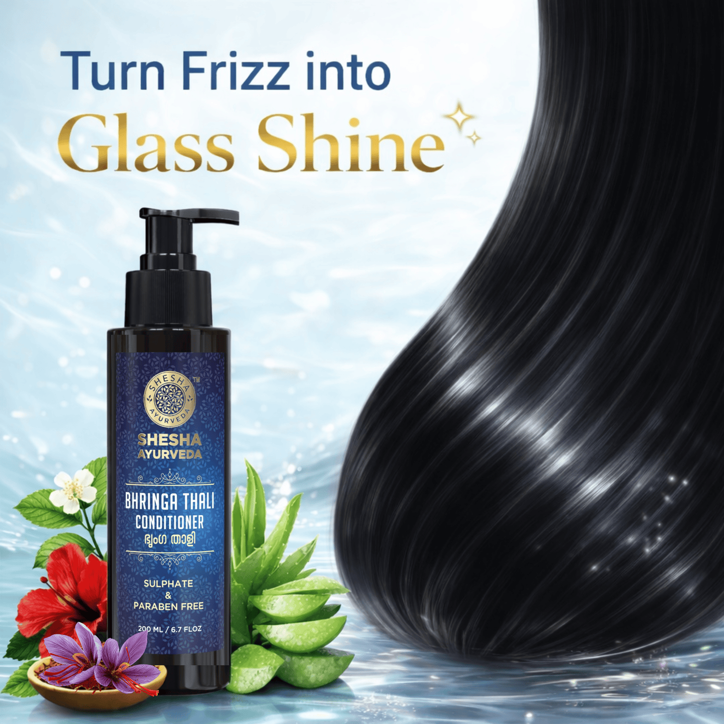 Bhringa Thali Hair Conditioner (Sulphate and Paraben Free) 200 ML