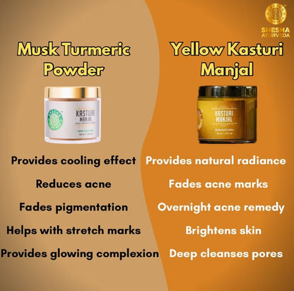 Kasturi Manjal (Musk Turmeric Powder) Skin Brightening & Tan Removal Face Pack for All Skin Type 25Gs